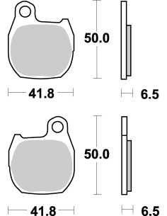 Plaquettes de frein moto SBS Ceramic 664 HF