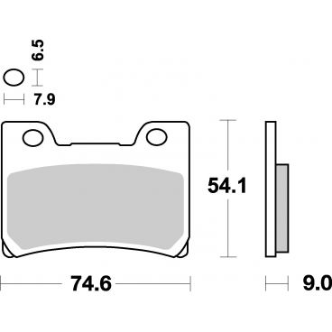 Plaquettes de frein moto SBS Ceramic 665 HF