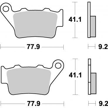 Plaquettes de frein moto SBS Ceramic 675 HF