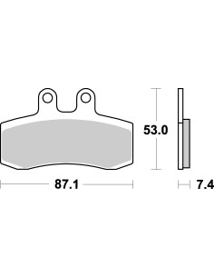Plaquettes de frein moto SBS Ceramic 681 HF