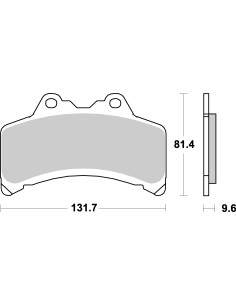 Plaquettes de frein moto SBS Ceramic 682 HF