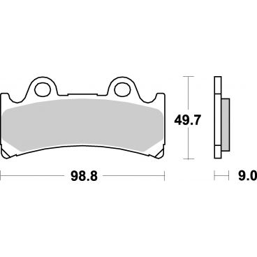 Plaquettes de frein moto SBS Ceramic 683 HF