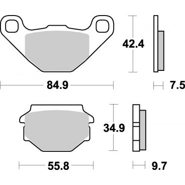 Plaquettes de frein moto SBS Ceramic 684 HF