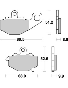 Plaquettes de frein moto SBS Ceramic 687 HF