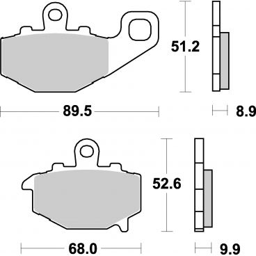 Plaquettes de frein moto SBS Ceramic 687 HF