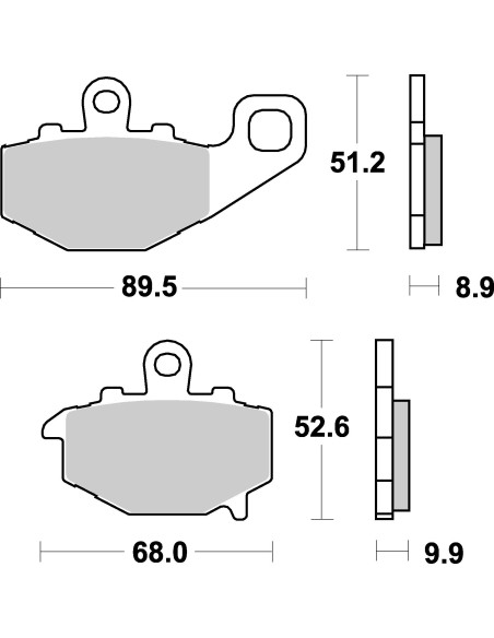 Plaquettes de frein moto SBS Ceramic 687 HF