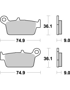 Plaquettes de frein moto SBS Ceramic 690 HF