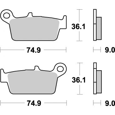 Plaquettes de frein moto SBS Ceramic 690 HF