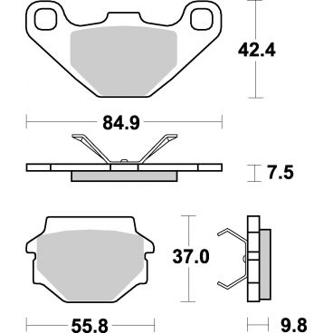 Plaquettes de frein moto SBS Ceramic 692 HF