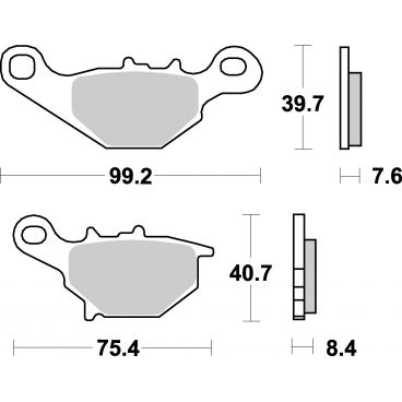 Plaquettes de frein moto SBS Ceramic 702 HF