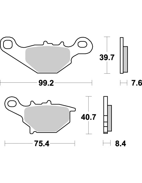 Plaquettes de frein moto SBS Ceramic 702 HF