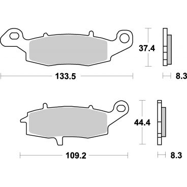 Plaquettes de frein moto SBS Ceramic 704 HF