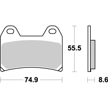 Plaquettes de frein moto SBS Ceramic 706 HF