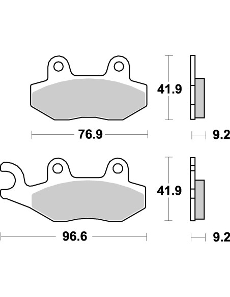 Plaquettes de frein moto SBS Ceramic 713 HF