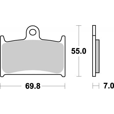 Plaquettes de frein moto SBS Ceramic 714 HF