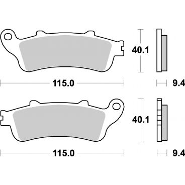 Plaquettes de frein moto SBS Ceramic 722 HF