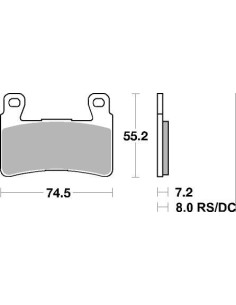 Plaquettes de frein moto SBS Ceramic 734 HF