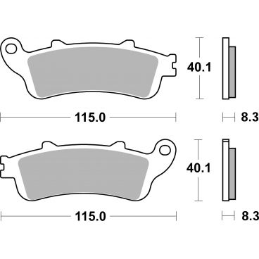 Plaquettes de frein moto SBS Ceramic 735 HF