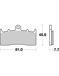 Plaquettes de frein moto SBS Ceramic 743 HF