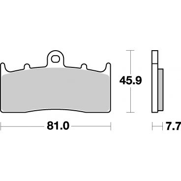 Plaquettes de frein moto SBS Ceramic 743 HF