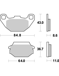 Plaquettes de frein moto SBS Ceramic 749 HF