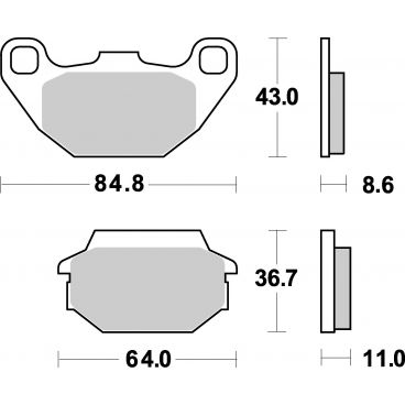 Plaquettes de frein moto SBS Ceramic 749 HF