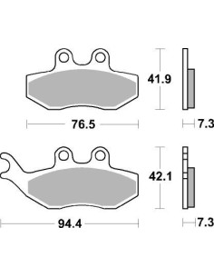 Plaquettes de frein moto SBS Ceramic 774 HF
