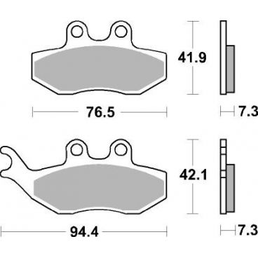 Plaquettes de frein moto SBS Ceramic 774 HF