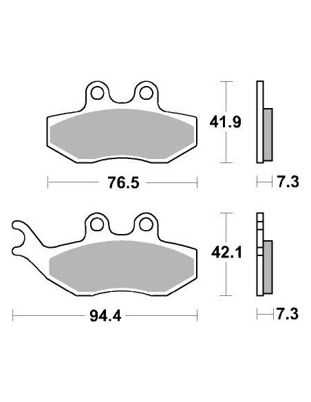 Plaquettes de frein moto SBS Ceramic 774 HF
