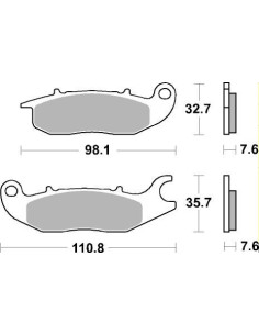 Plaquettes de frein moto SBS Ceramic 797 HF