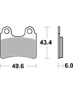 Plaquettes de frein moto SBS Ceramic 802 HF