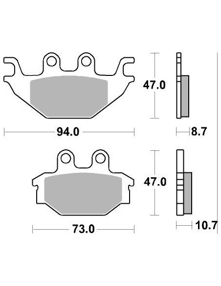 Plaquettes de frein moto SBS Ceramic 810 HF