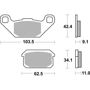 Plaquettes de frein moto SBS Ceramic 848 HF