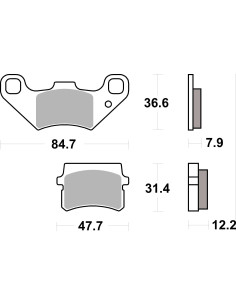 Plaquettes de frein moto SBS Ceramic 855 HF