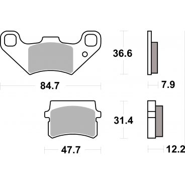 Plaquettes de frein moto SBS Ceramic 855 HF