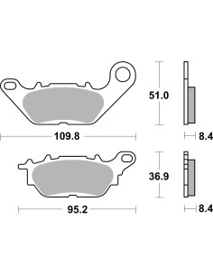 Plaquettes de frein moto SBS Ceramic 858 HF