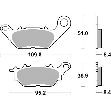 Plaquettes de frein moto SBS Ceramic 858 HF