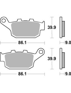 Plaquettes de frein moto SBS Ceramic 881 HF