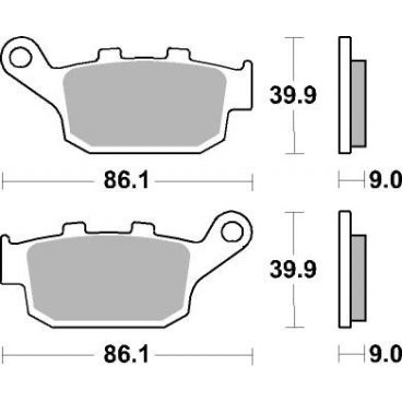 Plaquettes de frein moto SBS Ceramic 881 HF