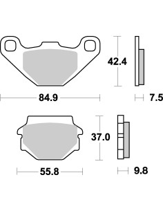 Plaquettes de frein moto SBS Sinter 546HS