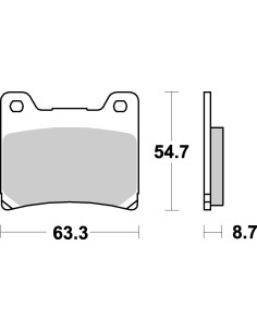 Plaquettes de frein moto SBS Sinter 555HS