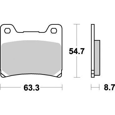 Plaquettes de frein moto SBS Sinter 555HS