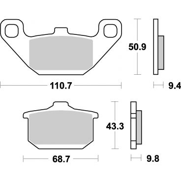 Plaquettes de frein moto SBS Sinter 557HS