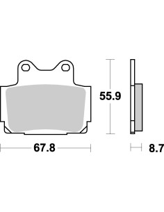 Plaquettes de frein moto SBS Sinter 570HS