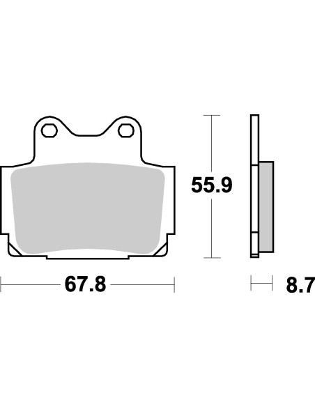 Plaquettes de frein moto SBS Sinter 570HS