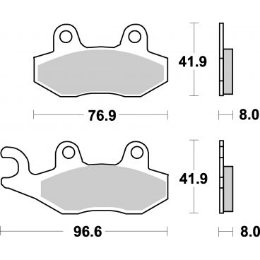 Plaquettes de frein moto SBS Sinter 611HS