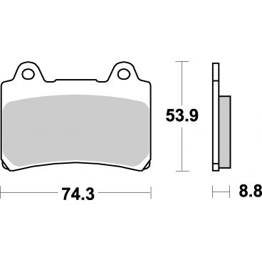 Plaquettes de frein moto SBS Sinter 613HS