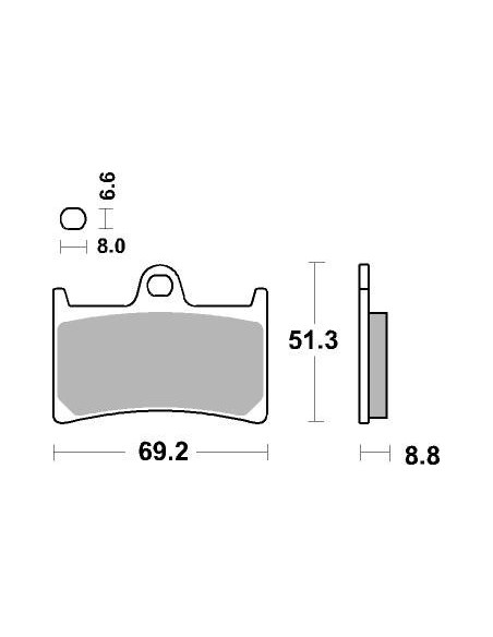 Plaquettes de frein moto SBS Sinter 634HS