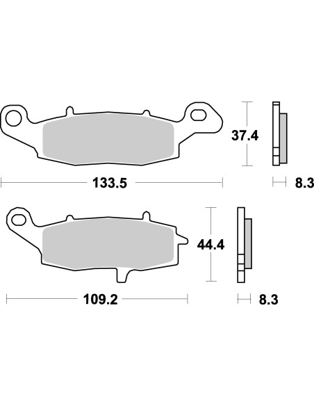 Plaquettes de frein moto SBS Sinter 705HS