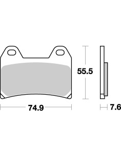 Plaquettes de frein moto SBS Sinter 727HS